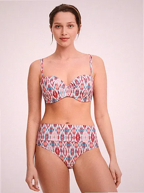 Bikini Bandeau BH - Türkis Ikat Chantelle *SALE*UVP:€89.95 DEVOTION C12SNK-0TT
