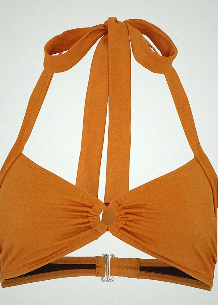 Bikini Oberteil Gr. 38 Braun Damen Bademode Schwimm-Bade-BH Neu