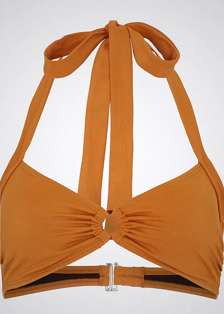 Bikini Oberteil Gr. 38 Braun Damen Bikinioberteil Bade-BH Neu*
