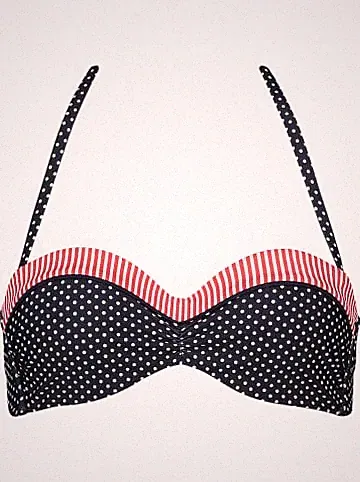 Bikini Oberteil Gr. 40 (B) Schwarz Rot Bikinioberteil Schwimm-Bade-BH Neu