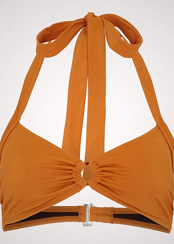 Bikini Oberteil Gr. 44 Braun Damen Bikinioberteil Bade-BH Neu*