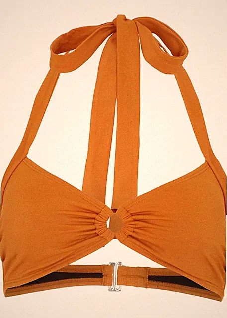 Bikini Oberteil Gr. 48 Braun Damen Bikinioberteil Bade-BH Neu*