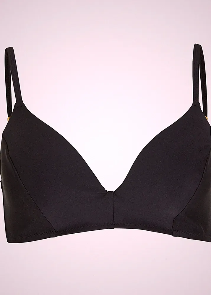 Bikini Oberteil Gr. 65 Cup C Schwarz Damen Bademode Schwimm-Bade-BH Neu
