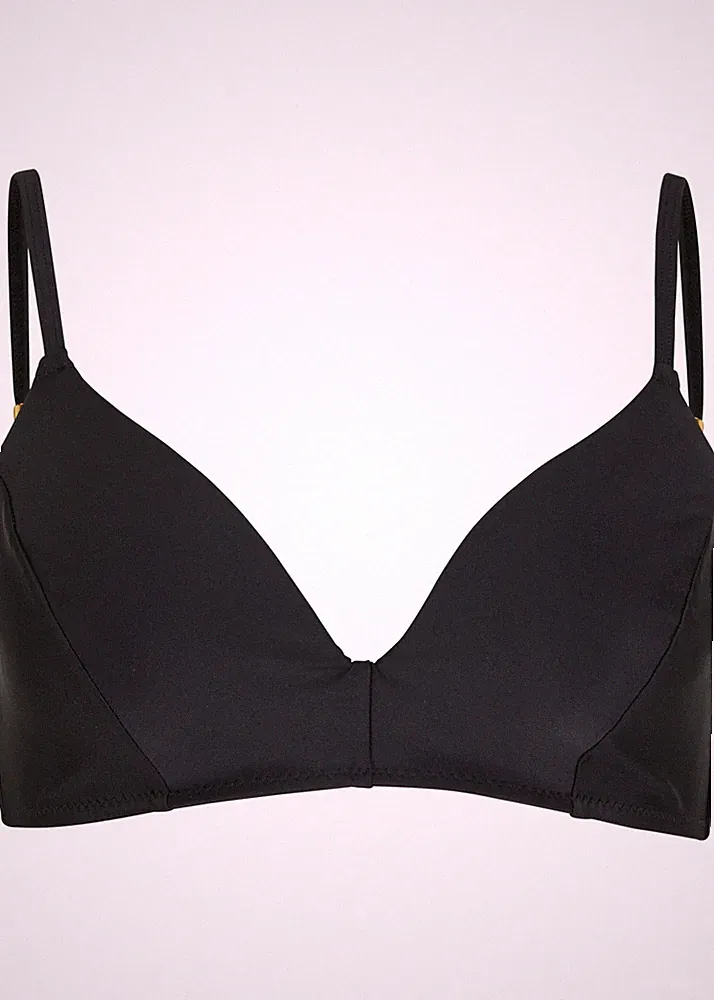 Bikini Oberteil Gr. 70 Cup A Schwarz Damen Bademode Schwimm-Bade-BH Neu
