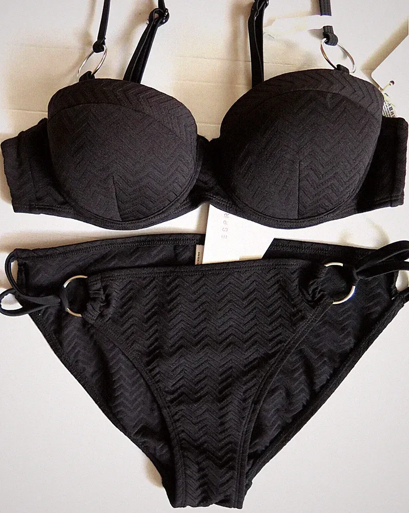 Bikini Set von ESPRIT Größe 38 / 75 Cup A Bandeau Bügel-BH wattiert mit Slip