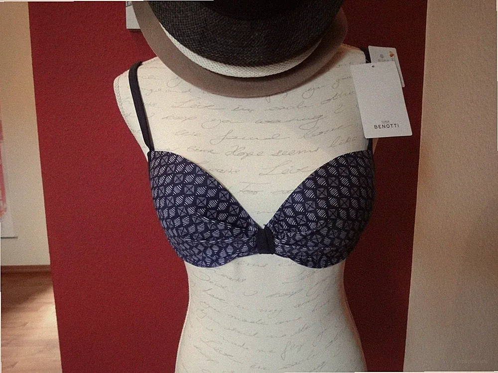 Bikini Top Oberteil Bade-BH 75 B Badeanzug blau/weiß Gina Benotti *NEU*