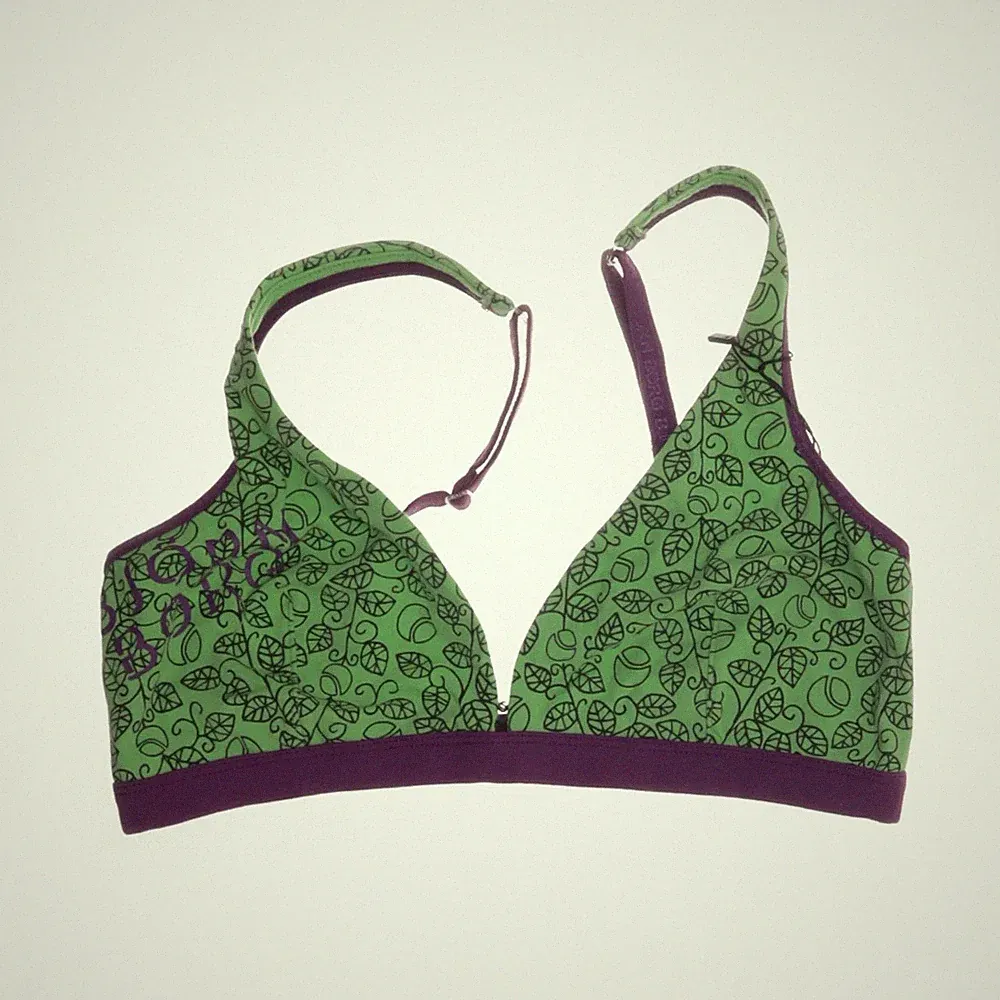 Björn Borg, Sport-BH, Größe: M, Grün/Lila/Schwarz, Paisley, Damen #840