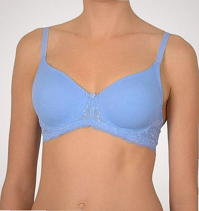 Blue Label by Naturana Valencia Damen Minimizer Spitze BH mit Bügel 80B Blau Ne