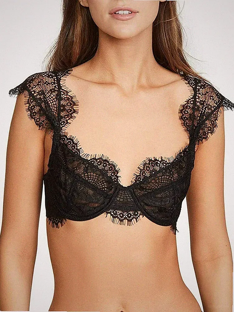 BLUEBELLA Damen Balconette Spitze Bügel Voll Softschalen BH Marina Schwarz