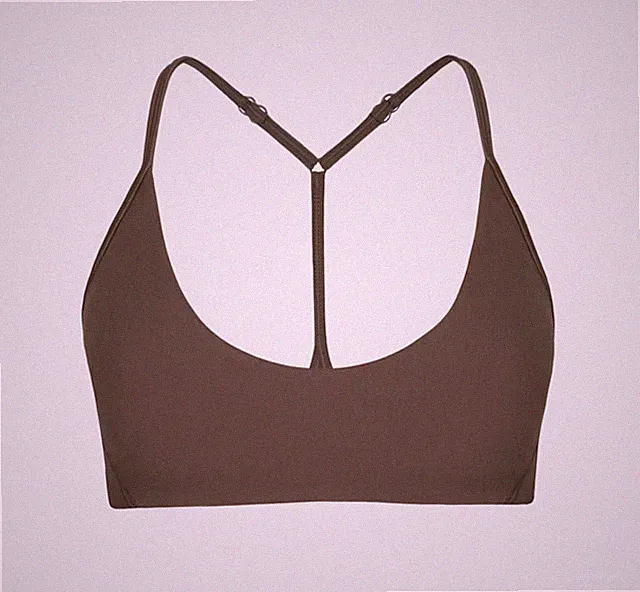 Bo+Tee Soft Active Racerback Sport-BH in Kakao neu mit Etikett – Damengröße L...