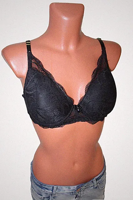 Bodyflirt BH 75C 75 C Bügel Polster Unterwäsche Träger schwarz Spitze