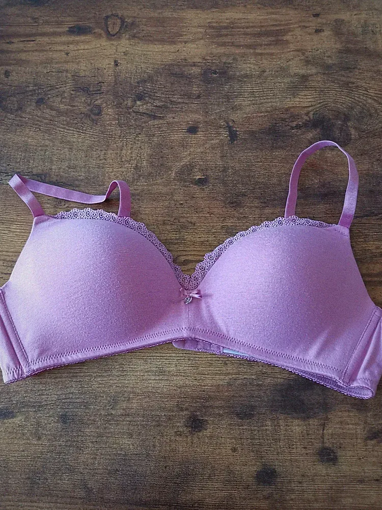 Bonprix Damen T-Shirt-BH ohne Bügel Rosa Gr. 85 B