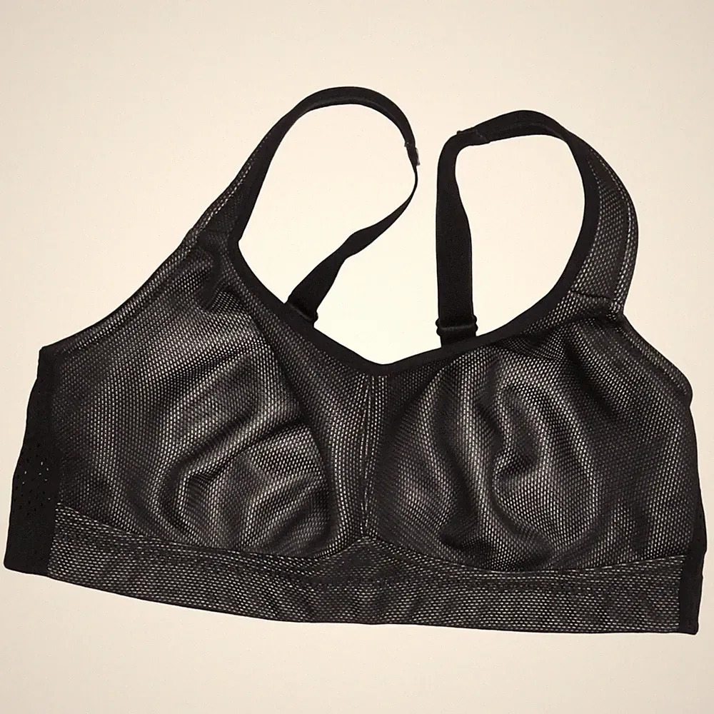 Bonprix, Sport-BH, Größe: 90C, Schwarz, Polyester, Gepunktet, Mesh, Damen #Mow