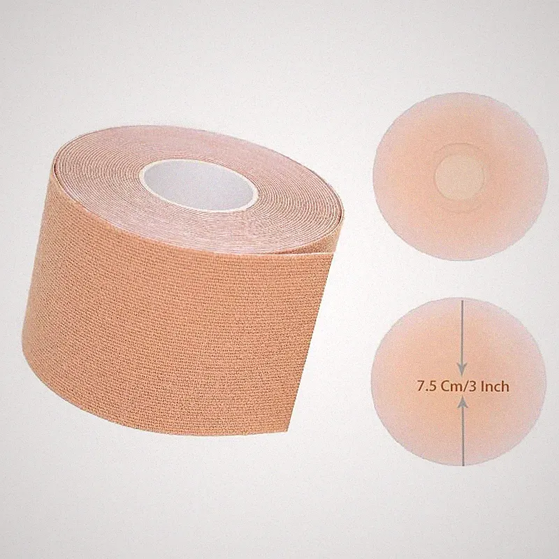 Boob Tape, Klebe BH mit 2 Wiederverwendbare Unsichtbar Nippelpads,Klebe BH Pu...