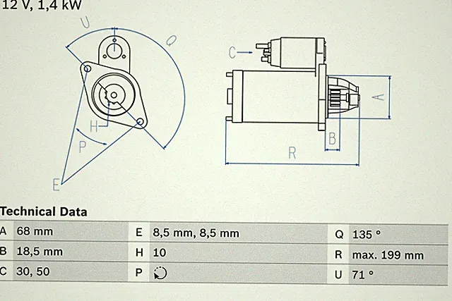 BOSCH 0 986 025 210 Starter für CHEVROLET,HOLDEN,OPEL,VAUXHALL