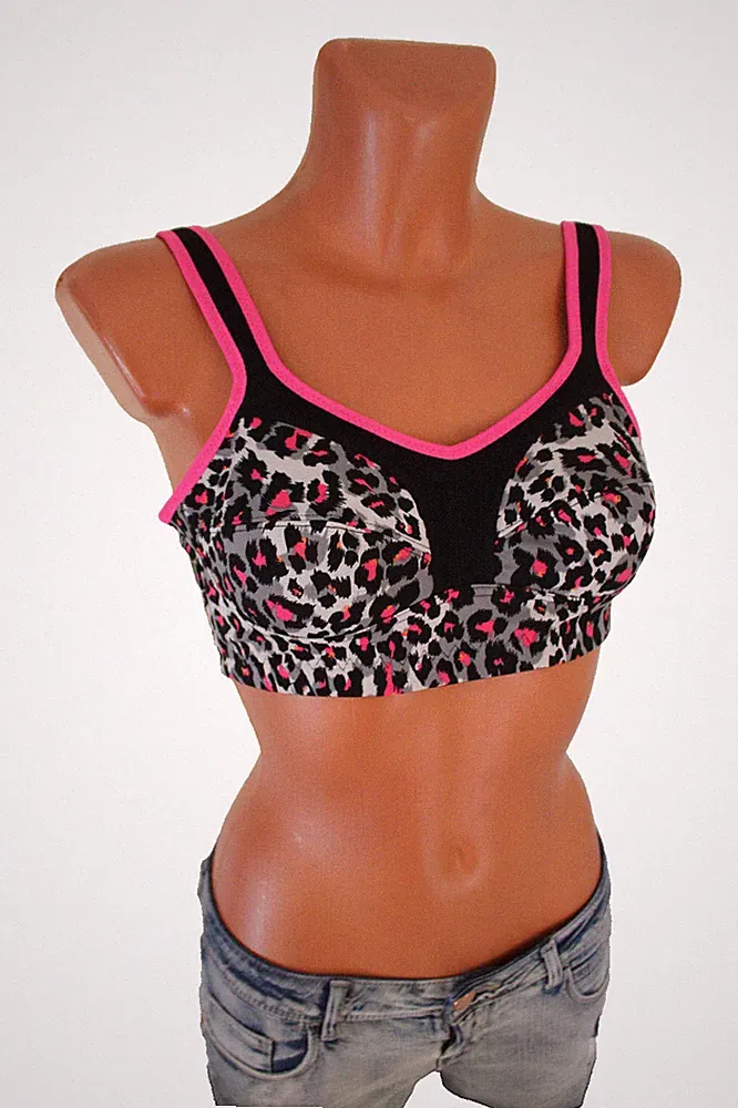 BPC BH 75B 75 B ohne Bügel Leopard Muster Damen Unterwäsche Bustier blickdicht