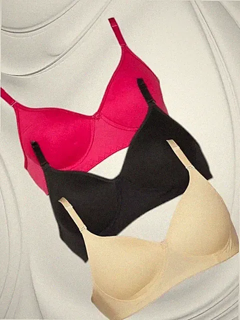 Bra Damen BH 3er BHs Set Bustier Bügelloser Gepolstert Push-Up-Unterwäsche Bras