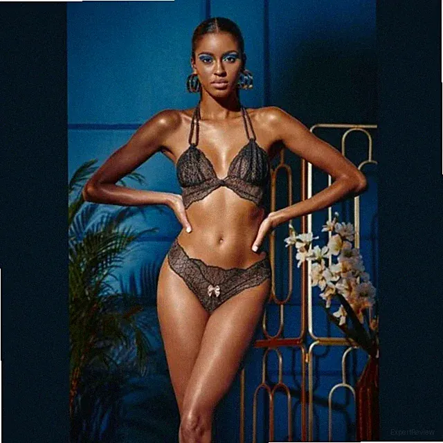 Bracli Sydney DARK BRA schwarz BH Reizwäsche mit Perlen Spitze Durchsichtig Sexy