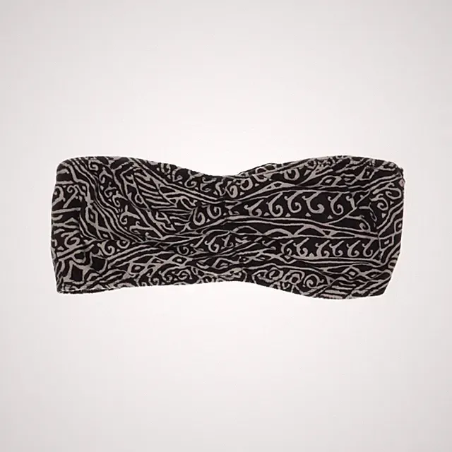 Brandy Melville, Bandeau-BH, Größe: ONE SIZE, Schwarz/Weiß/Mehrfarbig #Mn2