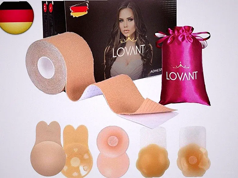 Brust Tape Klebe BH Push Up, Boob Tape Set für Klebe BH Große Brust Rückenfrei B