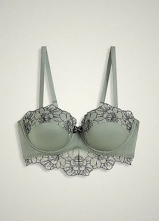 Bügel-Balconette-BH Gr. (95) C Grün Damen-Bra Oberteil Neu*