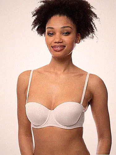 Bügel-Bandeau-BH Dorina Michelle, leicht gepolstert, verstellbare Träger, weiß