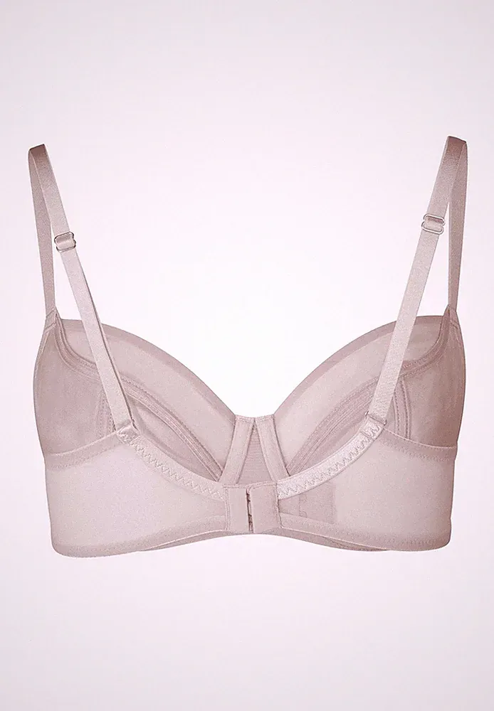 Bügel-BH 95B Huber Damen Body Essentials Silber Light Taupe 0636 Baumwolle