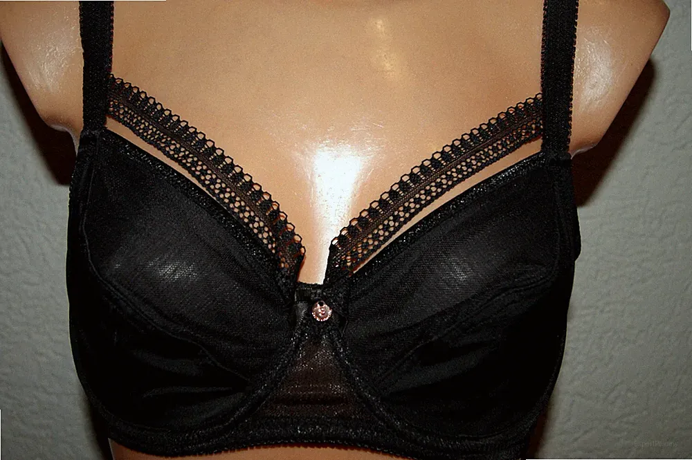 BÜGEL - BH * Bra bpc schwarz Spitzenapplikation viele Größen chice Details