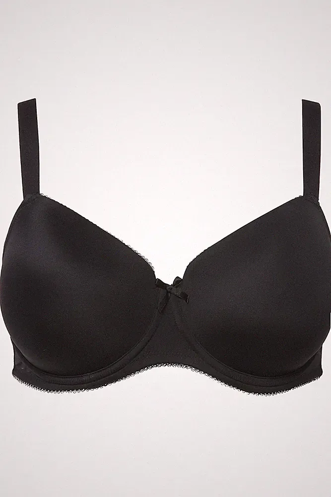 Bügel-BH Damen große Größen, Softschale, Ulla Popken, Schwarz, Modell-Nr