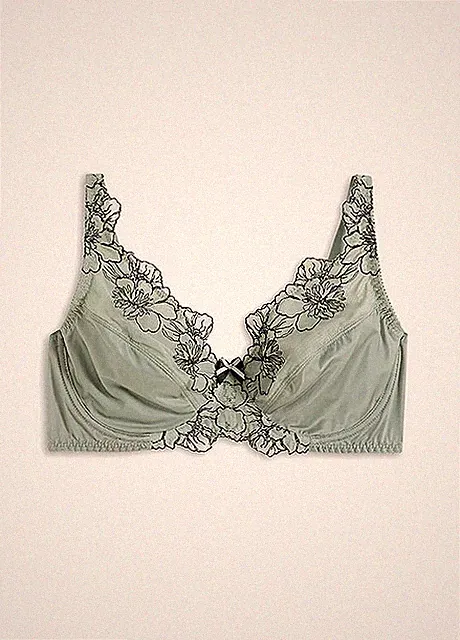Bügel-BH Gr. (75) E Graugrün Damen-Bra Oberteil Neu*
