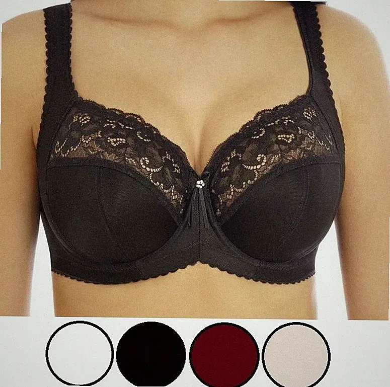 Bügel BH große Größen breite gepolsterte Träger Damen Dessous 75-115 B-J