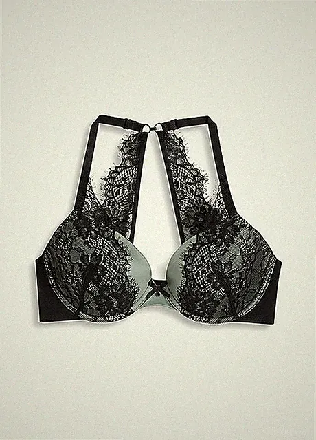 Bügel-BH mit Spitze Gr. 95 Cup E Graugrün Schwarz Damen-Unterwäsche Bra Neu