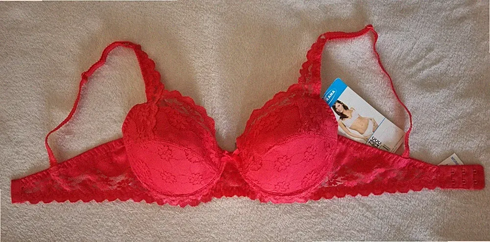 Bügel BH Naturana, rot (leicht pink), 75c mit Bügel, neu -junge Mädels BH