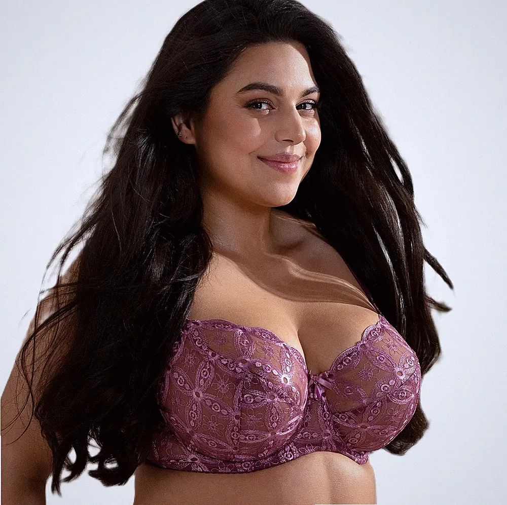 Bügel BH rot große Größen breite Träger Vollschale Nessa Damen Komfort Dessous