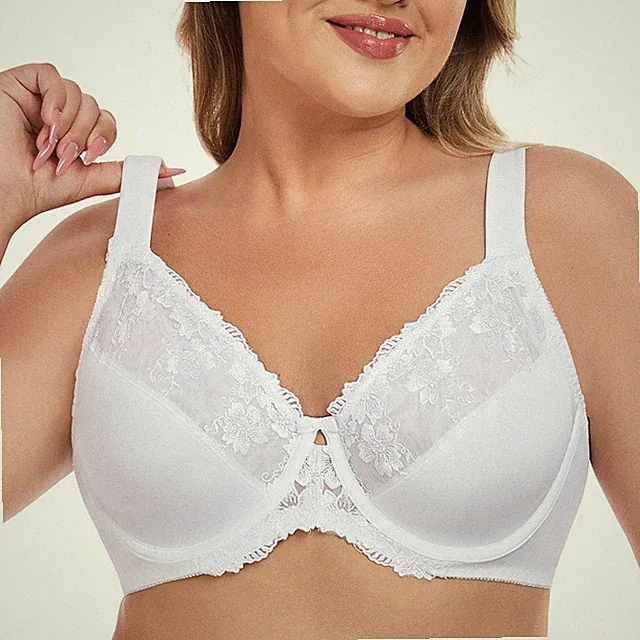 Bügel BH schwarz weiß Beige große Größen breite Träger soft Cup Damen Dessous
