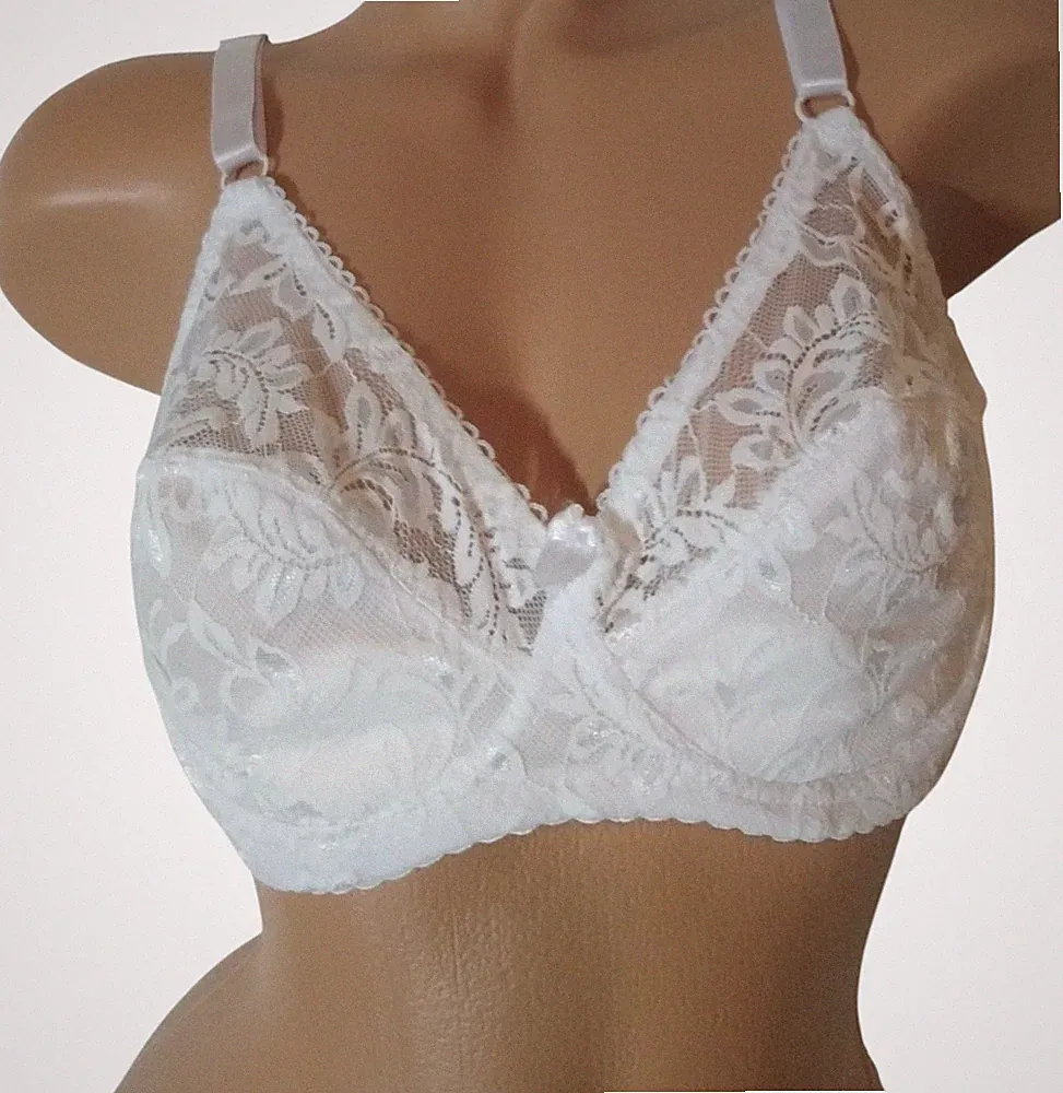 Bügel BHs Minimizer soft Push Up Damen Spitzen BH Größe 85-110 B C weiß beige