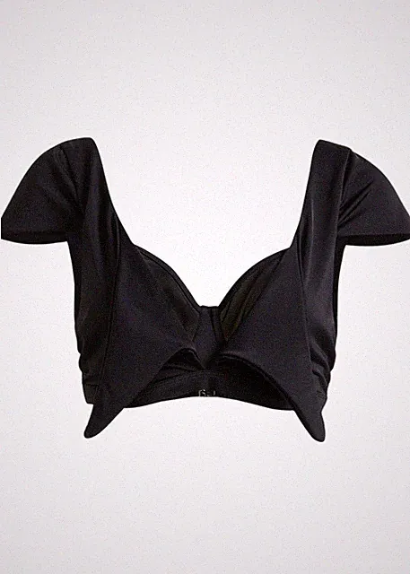 Bügel Bikini Oberteil aus recyceltem Polyamid Gr. 95 Cup C Schwarz Bade-BH Neu*