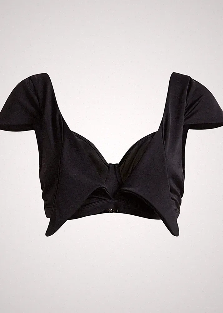 Bügel Bikini Oberteil Gr. (100) C Schwarz Damen Bademode Schwimm-Bade-BH Neu