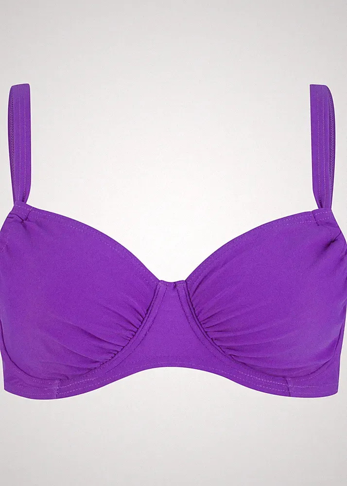 Bügel Bikini Oberteil Gr. 36 (70) C Lila Damen Bademode Schwimm-Bade-BH Neu