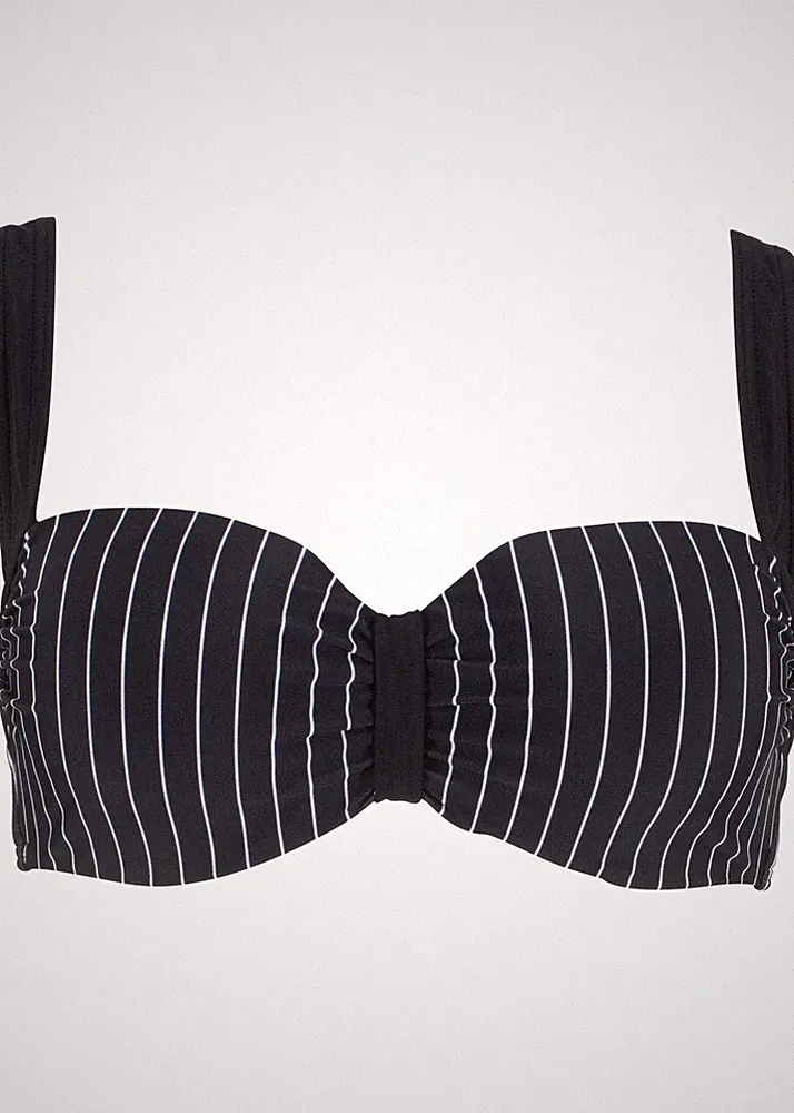 Bügel Bikini Oberteil Gr (70) B Schwarz Weiß Bikinioberteil Schwimm-Bade-BH Neu*
