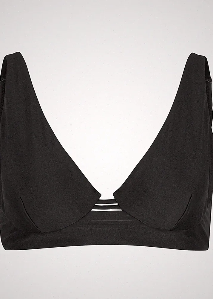 Bügel Bikini Oberteil Gr. (75) B Schwarz Bademode Bade-BH Badeware Neu R-Ware*