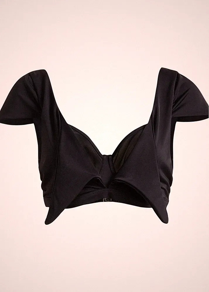 Bügel Bikini Oberteil Gr. 90 Cup D Schwarz Damen-Bademode Bade-BH Neu*