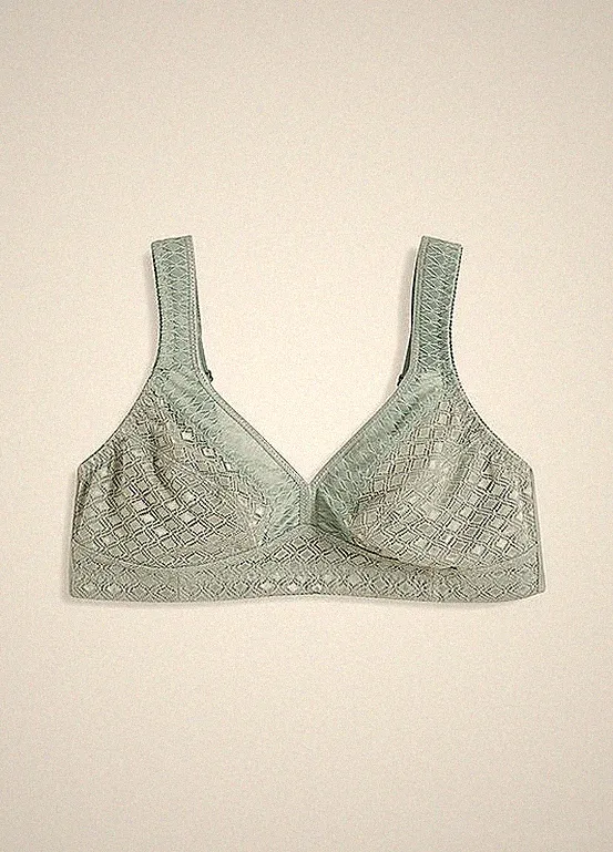 Bügelloser BH Gr. (100) E Grün Damen-Bra Oberteil Neu*