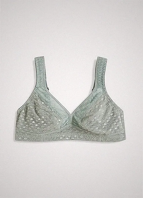Bügelloser BH Gr. (105) E Grün Damen-Bra Oberteil Neu*
