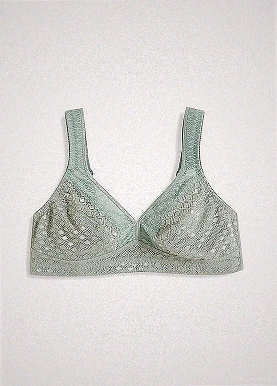 Bügelloser BH Gr. (85) E Grün Damen-Bra Oberteil Neu*
