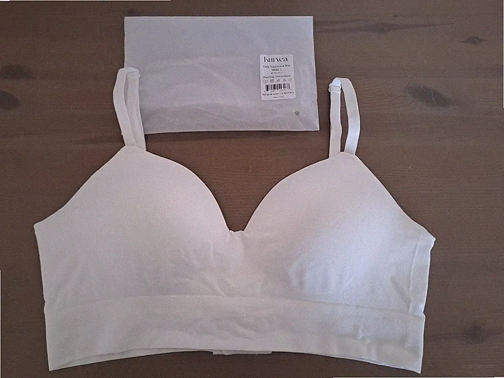 Bügelloser BH, Kurvea Daily Supportive Bra, Weiß, L