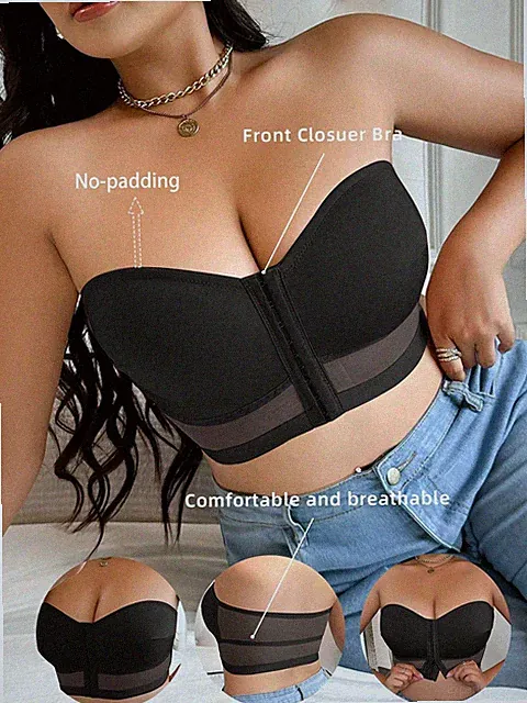 Bügelloser BH mit Vorderverschluss für Plus Size Damen Billig24