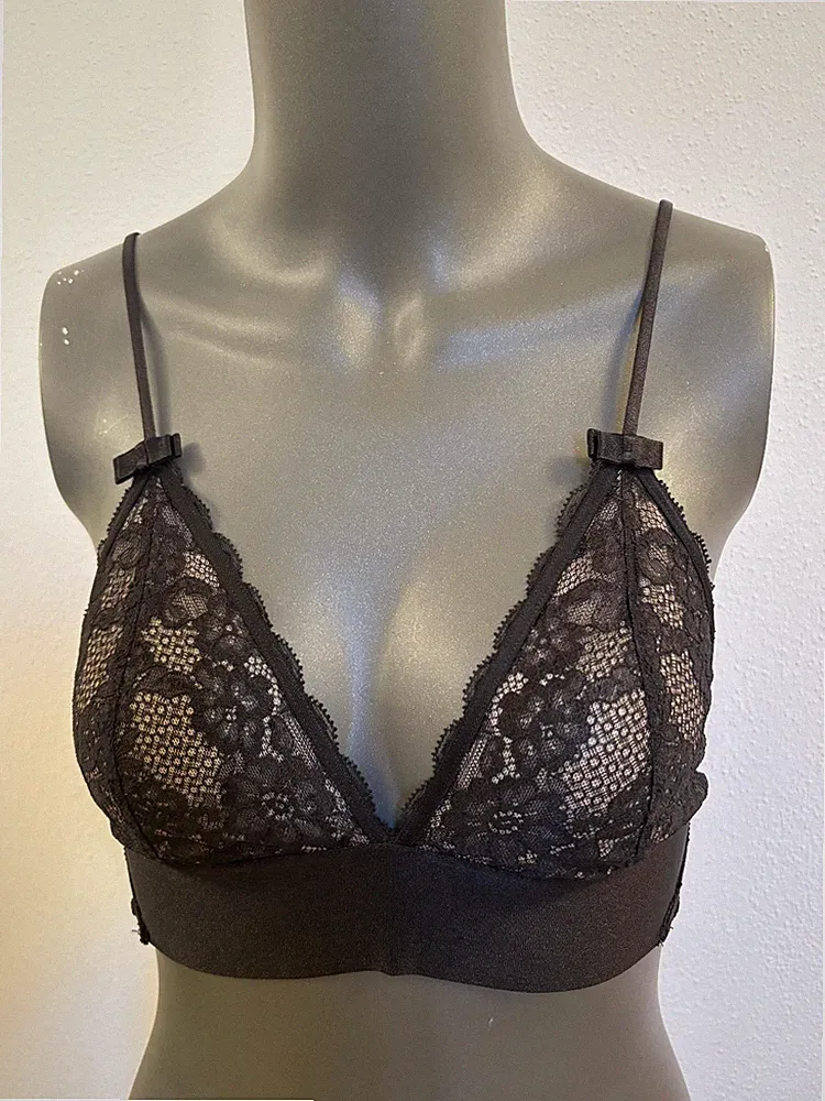 bügelloser BH, schwarz, Größe 38 (75B)