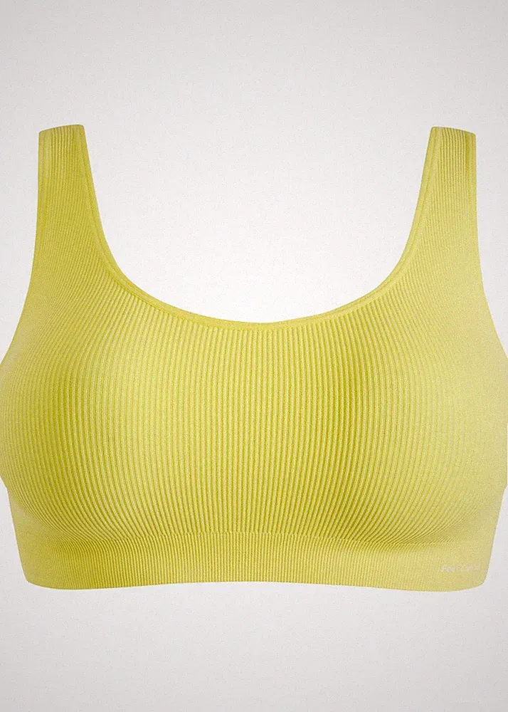 Bustier-BH Gr. (M) Softgelb Damen Bralette Sport-BH Unterwäsche Neu