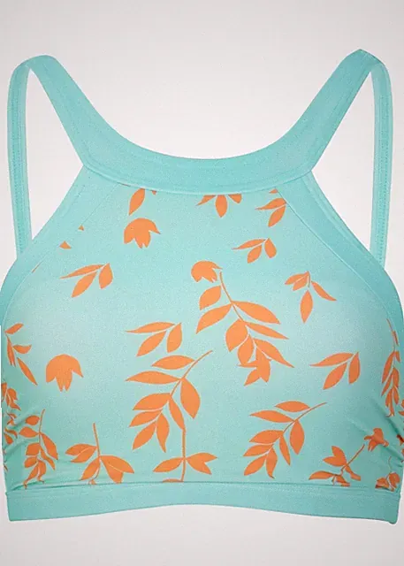 Bustier Bikini Oberteil Gr. 38 Mentholblau Nektarine Damen Schwimm-Bade-BH Neu